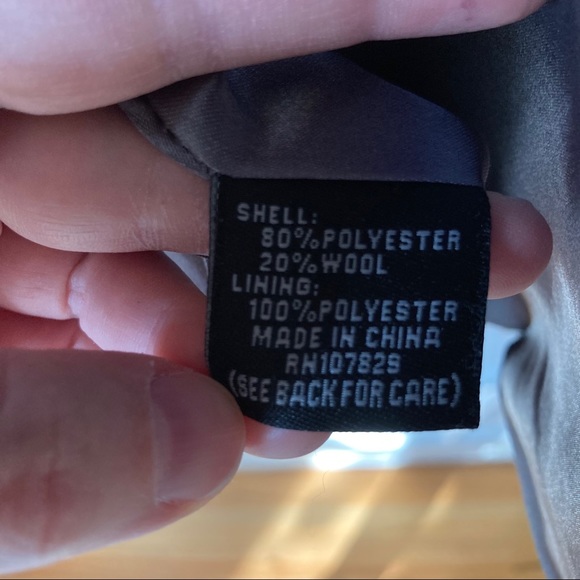 Gray Plaid Wool Coat - Picture 7 of 8